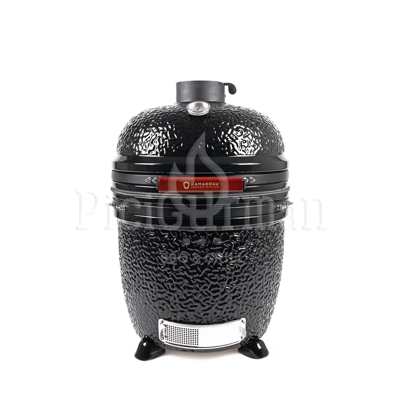 Kamado4u NEO CLASSIC Meater kerámia grill fekete pultba építhető