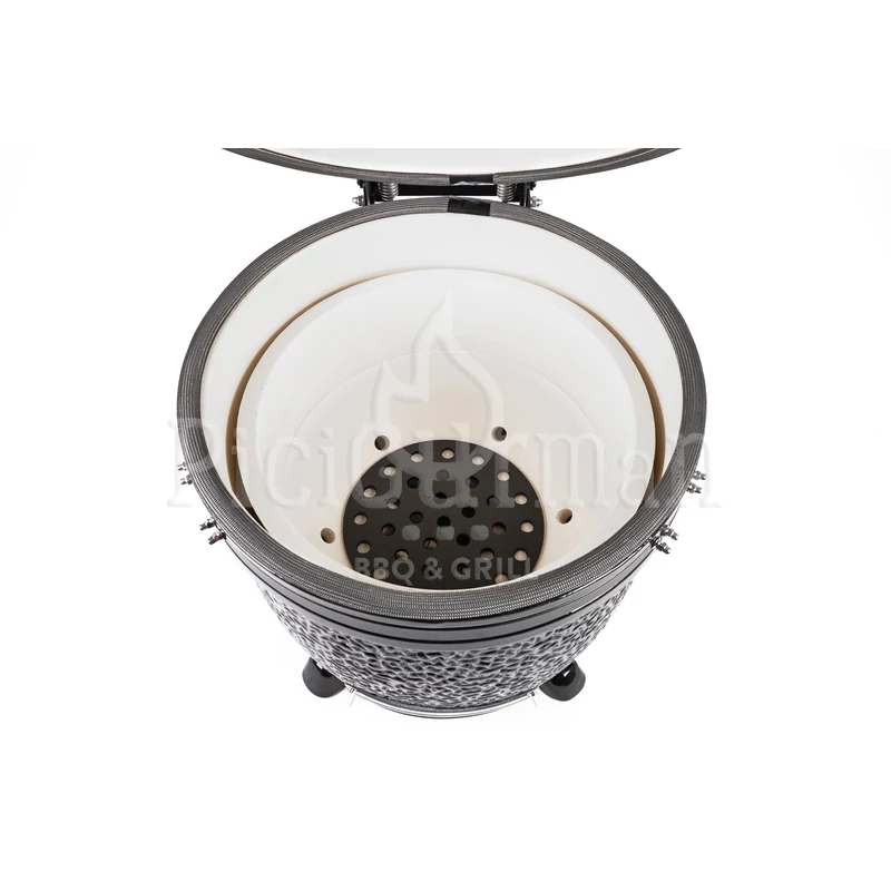 Kamado4u NEO CLASSIC Meater kerámia grill fekete pultba építhető