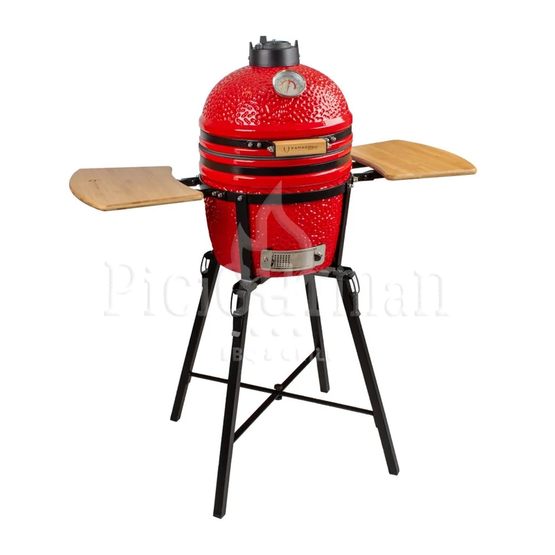 Kamado4u magas fém állvány+oldalasztalok Traveller Plus D34 kamadóhoz