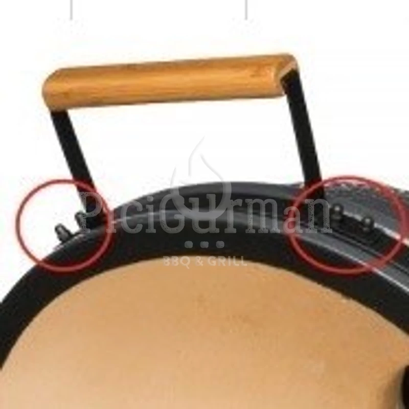 Kamado4u Family D38 kerámia grill fekete pultba építhető Classic Modell