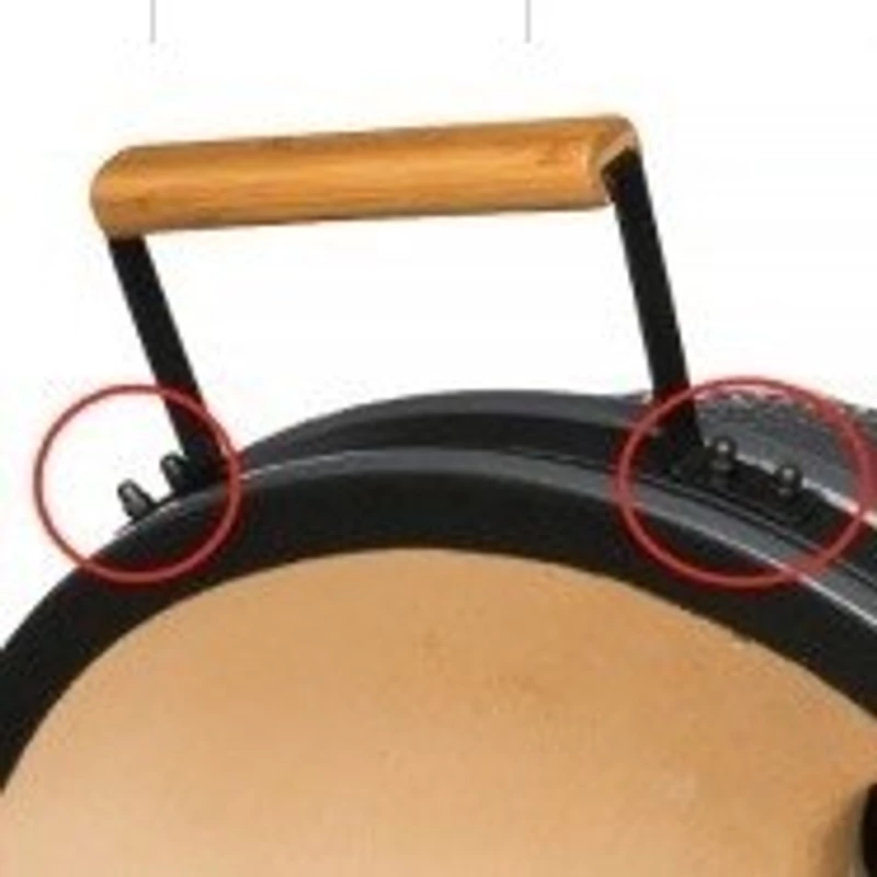 Kamado4u Family D38 kerámia grill fekete pultba építhető Classic Modell