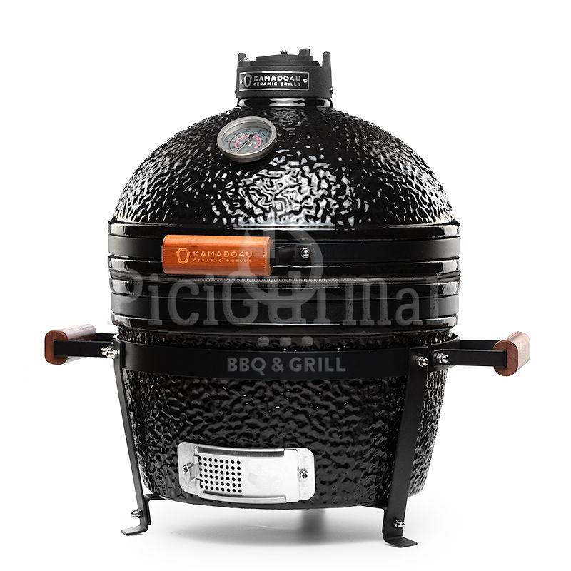 Kamado4u Traveller D32 kerámia grill fekete asztali kivitel Classic Modell