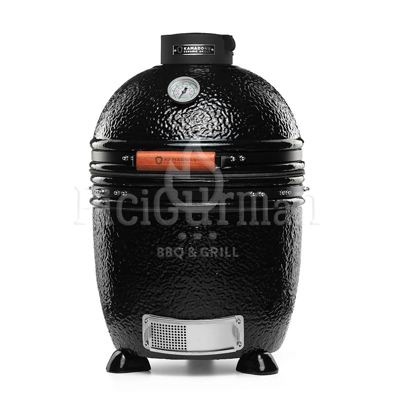 Kamado4u Family D38 kerámia grill fekete pultba építhető Classic Modell