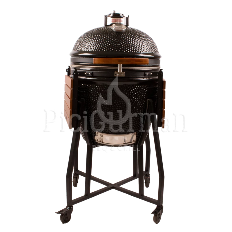 PGM Outdoor kerámia grill D47 fekete állványos