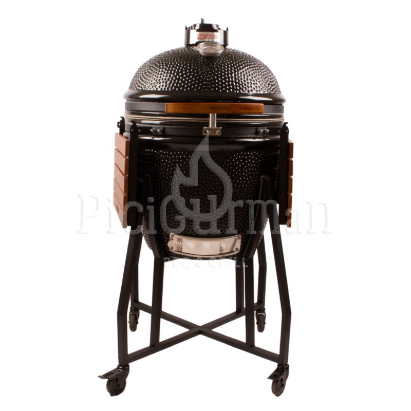 PGM Outdoor kerámia grill D47 fekete állványos