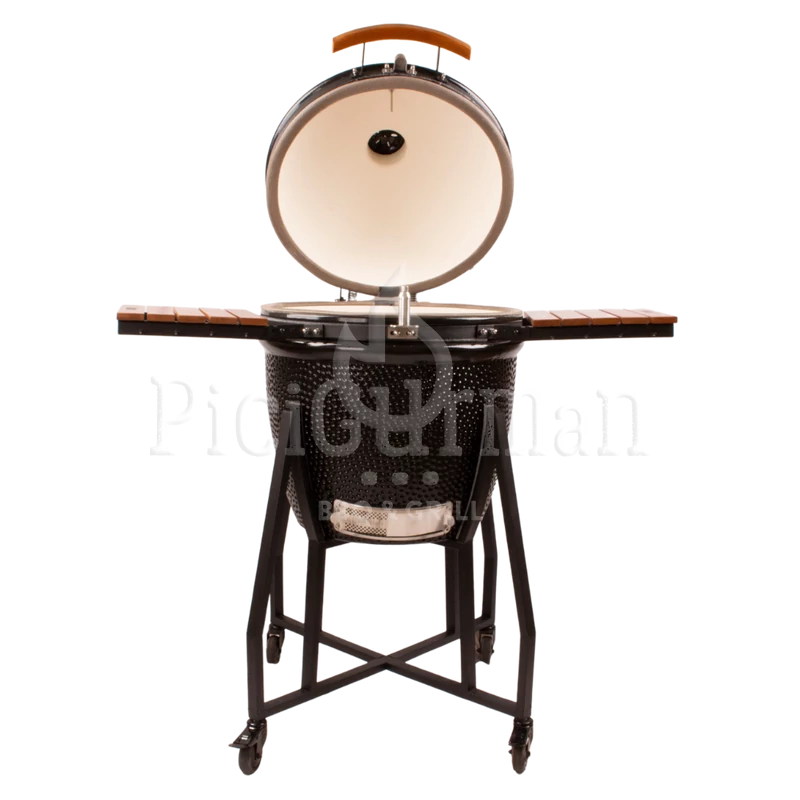 PGM Outdoor kerámia grill D47 fekete állványos