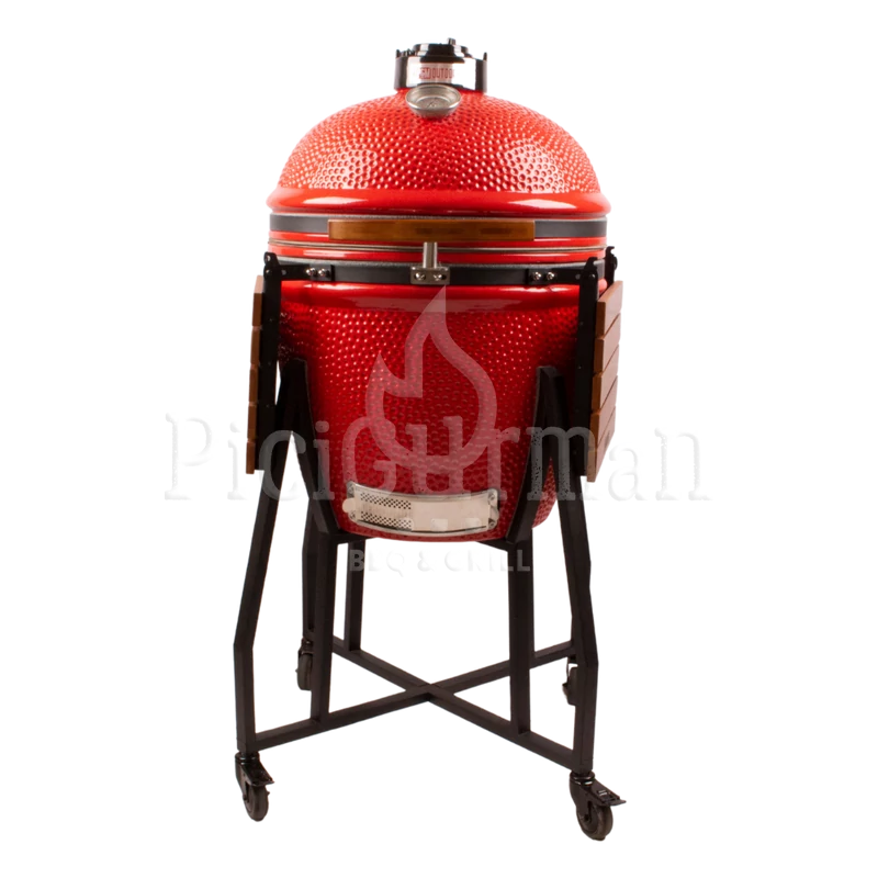 PGM Outdoor kerámia grill D47 piros állványos