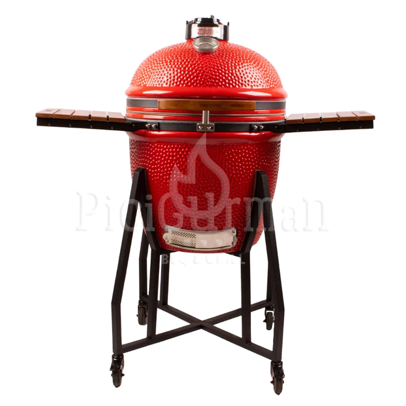 PGM Outdoor kerámia grill D47 piros állványos