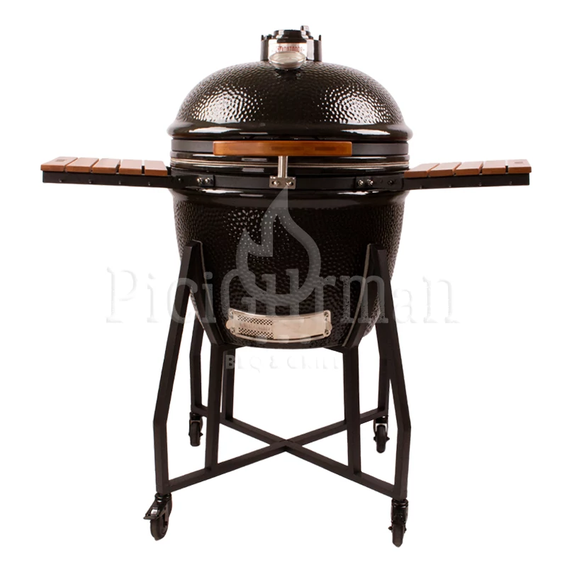 PGM Outdoor kerámia grill D51 fekete állványos