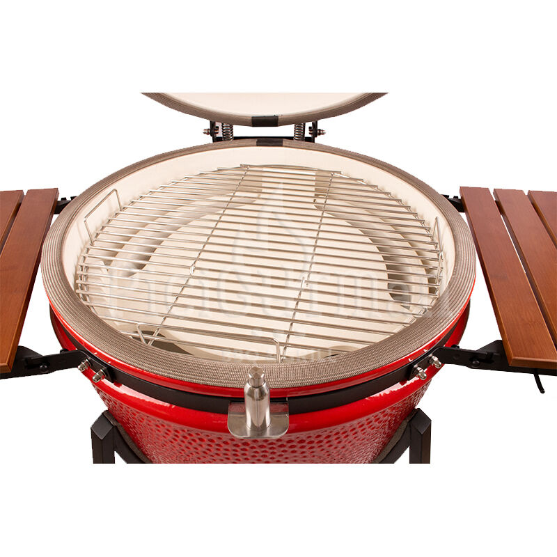 PGM Outdoor kerámia grill D47 piros állványos