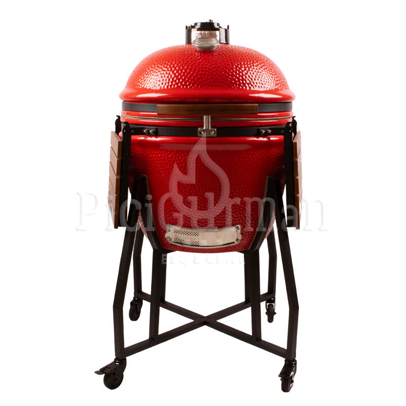 PGM Outdoor kerámia grill D51 piros állványos