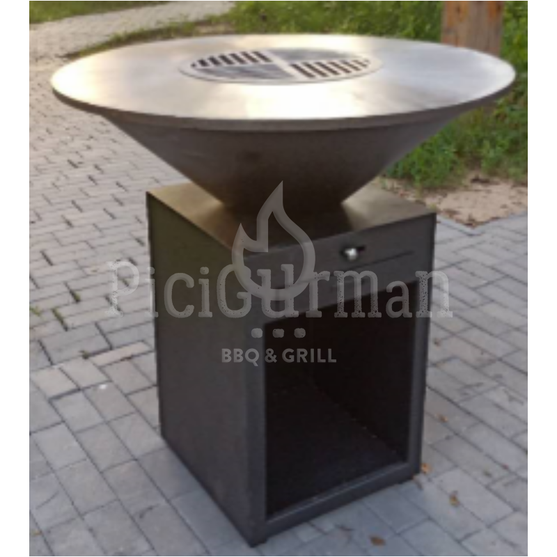 PGM Outdoor fatüzeléses grill D100H100 fekete hamugyűjtővel