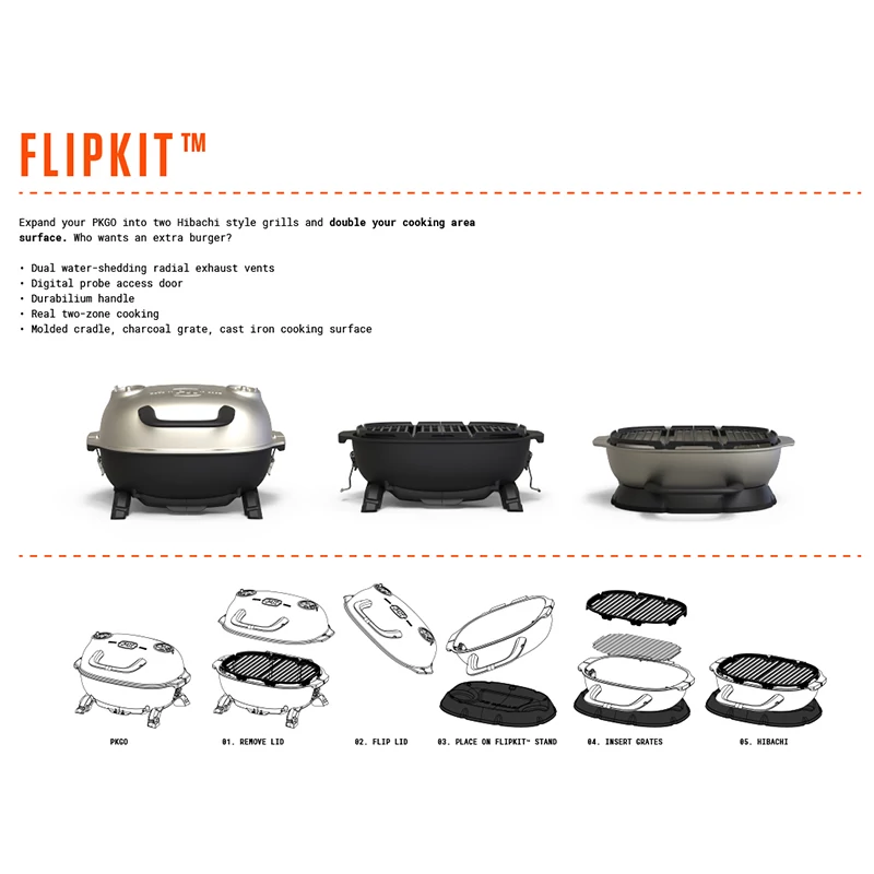 PK Grills & Smoker PK-GO + Flip Kit