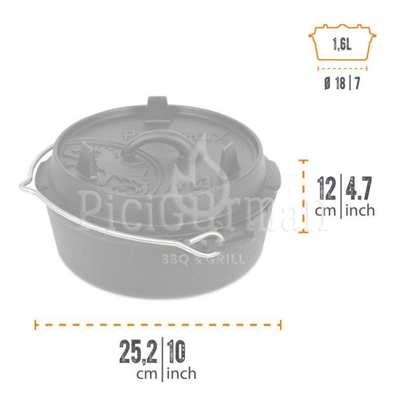 Petromax Dutch Oven ft3 lábak nélkül/lapos fenék