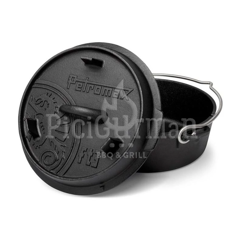 Petromax Dutch Oven ft3 lábak nélkül/lapos fenék