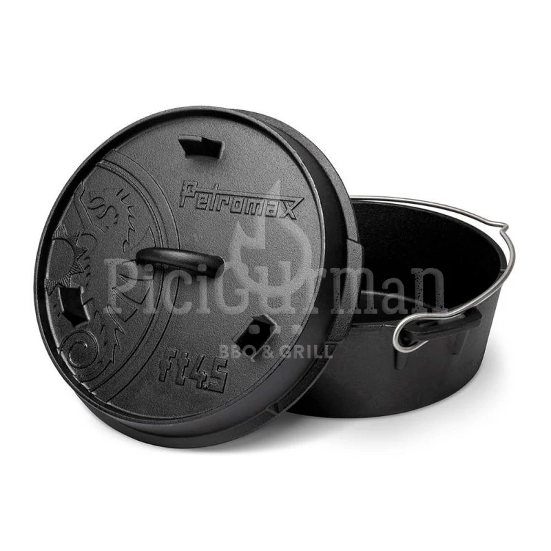 Petromax Dutch Oven ft4,5 lábak nélkül/lapos fenék