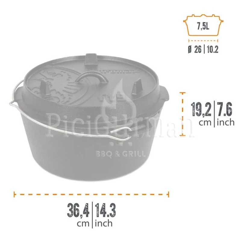 Petromax Dutch Oven ft9 lábak nélkül/lapos fenék