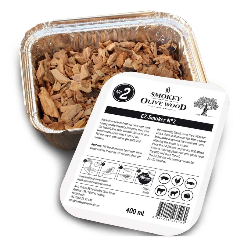 Smokey Olive Wood - EZ-Smoker Oliva Faforgács No2 (400ml)