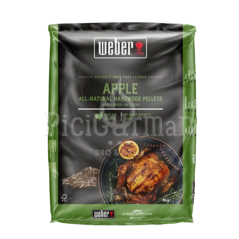 Weber természetes keményfa pellet alma 8 kg