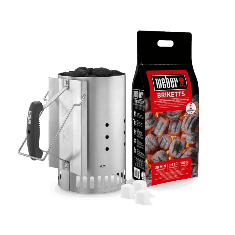 Weber begyújtókémény RapidFire Szett 2kg Weber brikettel &amp; begyújtó kockával