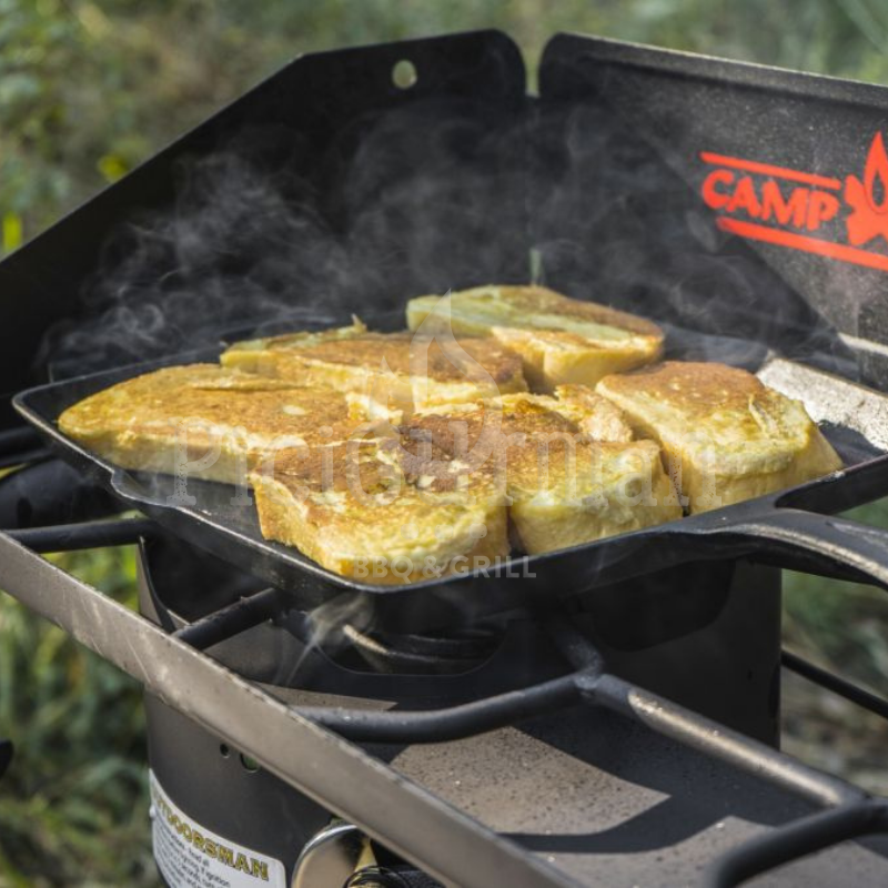 Camp Chef négyzet alakú öntöttvas grill serpenyő