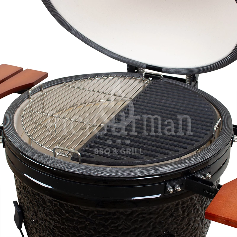 Kamado4u Félhold öntöttvas grillrács D47 kamadohoz