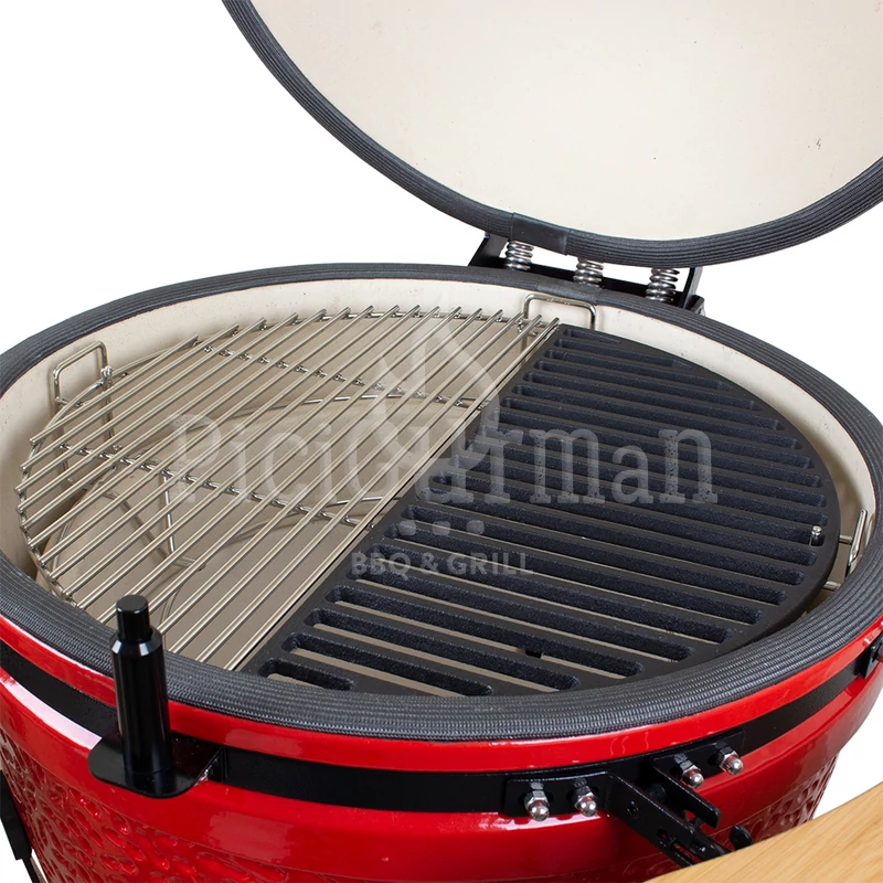 Kamado4u Félhold öntöttvas grillrács D50 kamadohoz