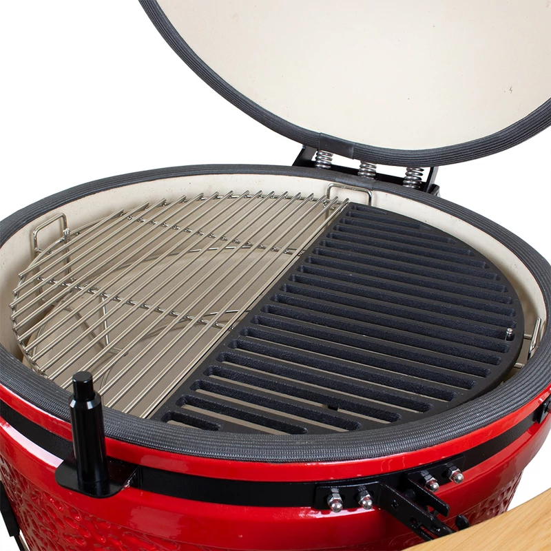 Kamado4u Félhold öntöttvas grillrács D50 kamadohoz