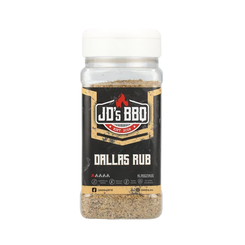 JD's BBQ Hungary Dallas Rub 300g szóródobozban
