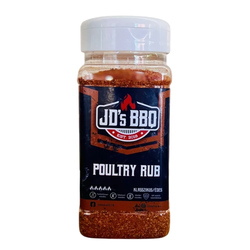 JD`s BBQ Hungary Poultry Rub 300g szóródobozban