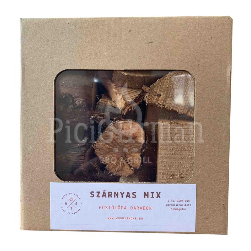 Wood2smoke Szárnyas Mix füstölőfa 1,2 kg